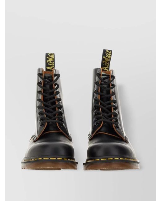 Dr. Martens Black Leather Lace-Up Boots for men