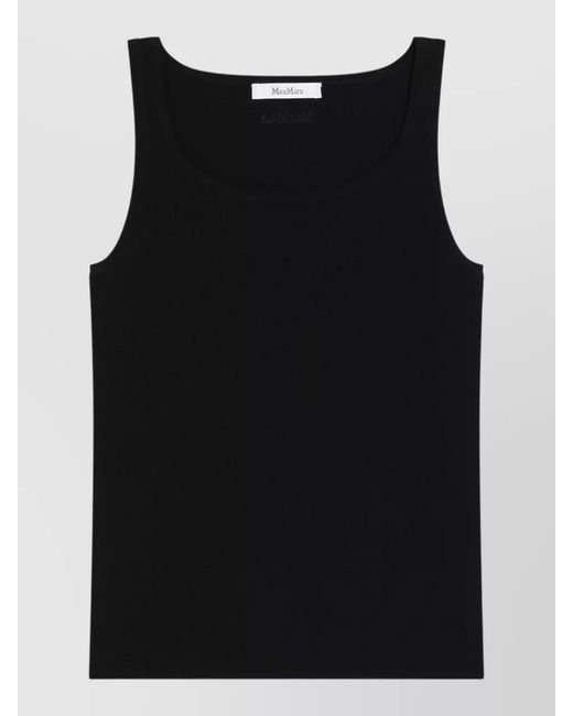 Max Mara Black Scoop Neck Sleeveless Lounge Underwear Top