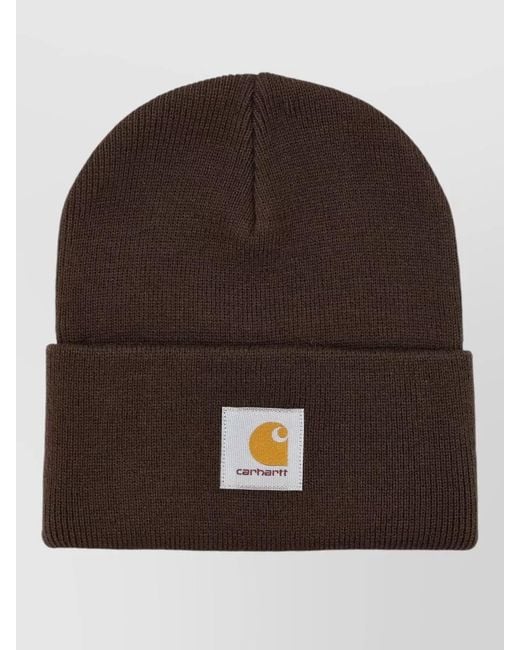 Carhartt Brown Acrylic Watch Hat Rib Knit Beanie for men
