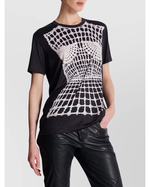 Balmain Black Printed Short-Sleeve T-Shirt
