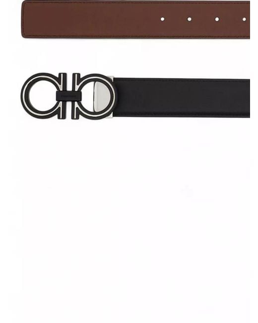 Ferragamo Multicolor Reversible Gancini Belt Adjustable Length Design for men