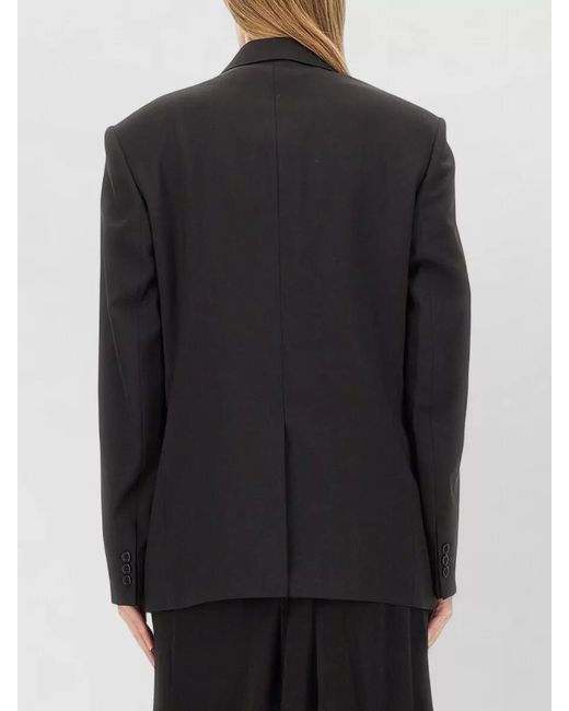 Helmut Lang Black Virgin Wool Oversized Blazer