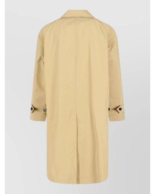 Burberry Natural Long Single Breasted Jacket Side Pockets for men