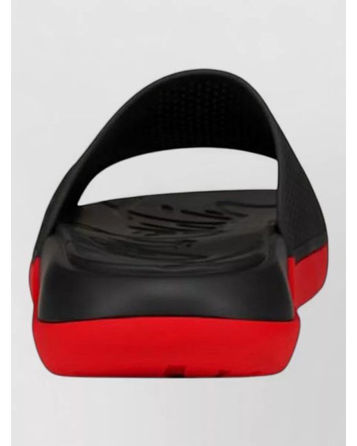 Christian Louboutin Red Rubber Logo-Detail Slides for men