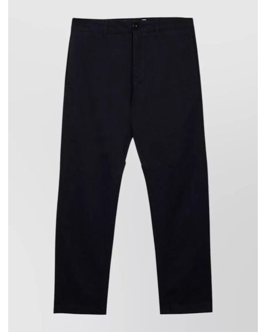 Department 5 Blue Tailored Pants Belt Loops Back Pockets for men