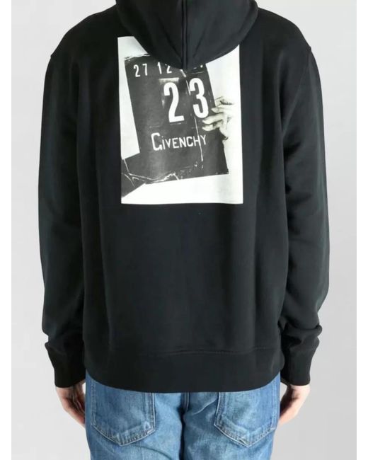Givenchy Black Couture Seam Regular Fit Graphic Hoodie for men