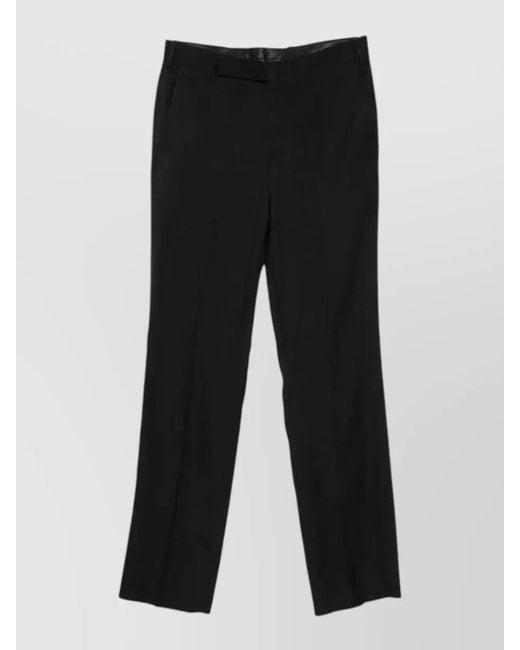 Lardini Black Tailored Trousers Pressed Crease for men