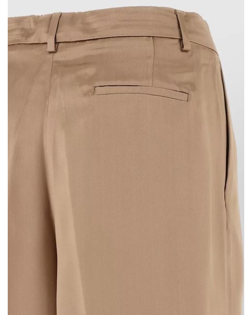 Fabiana Filippi Natural Satin Tailored Trousers