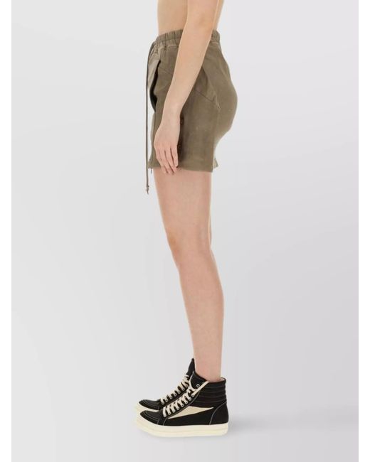 Rick Owens Black Mini Fitted Skirt