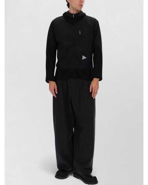 And Wander Black Alpha Direct Raincoat for men