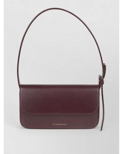 Victoria Beckham Purple Dorian Calf Leather Shoulder Bag