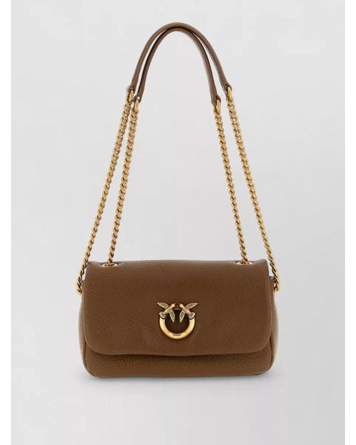 Pinko White Love Birds Chain Clutch Bag Hardware