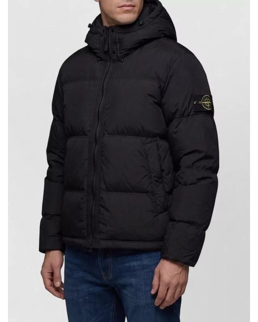 Stone Island White Down Puffer Jacket for men