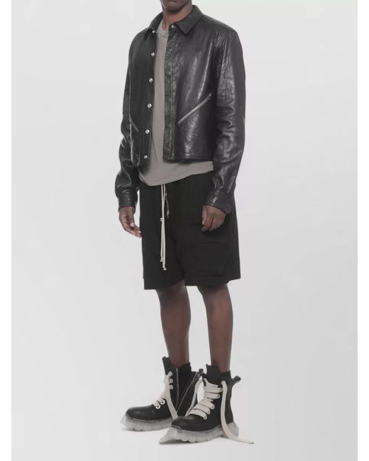 Rick Owens Gray Silk Blend Short-Sleeve T-Shirt for men