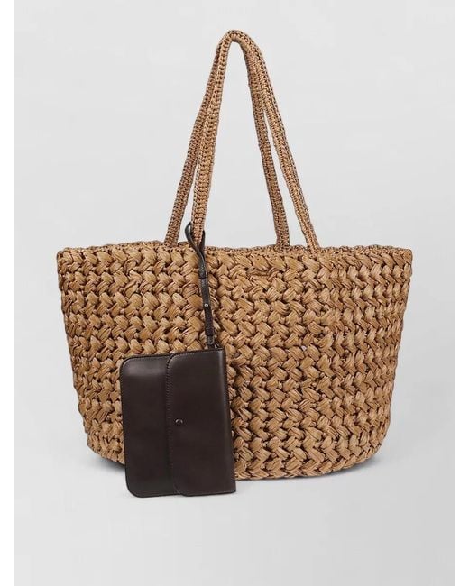 The Row Brown Estelle Tote Bag Dual Handles Pouch