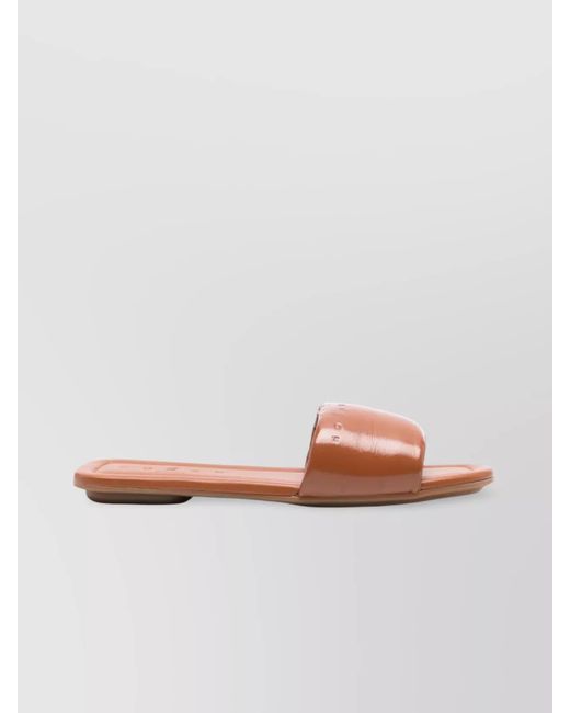 Hogan Natural Leather Slides
