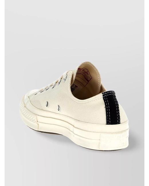 COMME DES GARÇONS PLAY Metallic Cotton Low-Top Sneakers