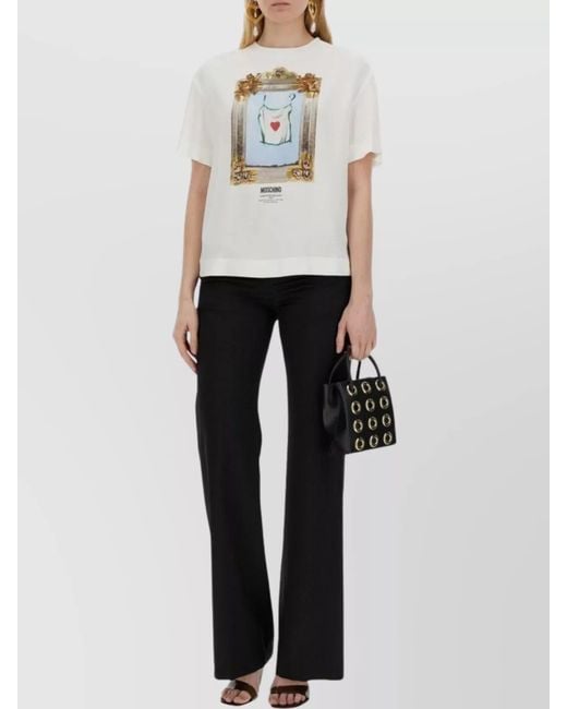 Moschino White Printed T-Shirt