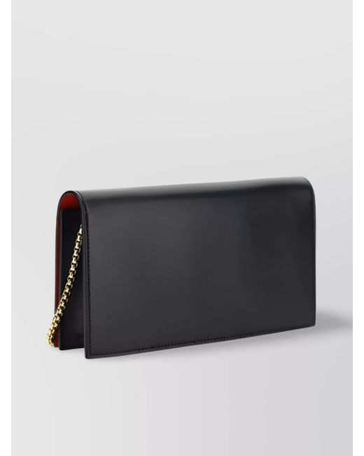 Ferragamo Black Rectangular Calfskin Clutch Bag