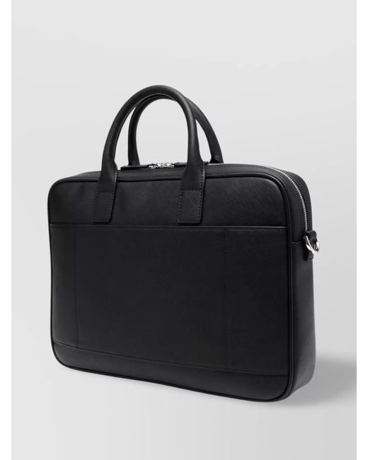 Emporio Armani Black Logo Briefcase Bag for men