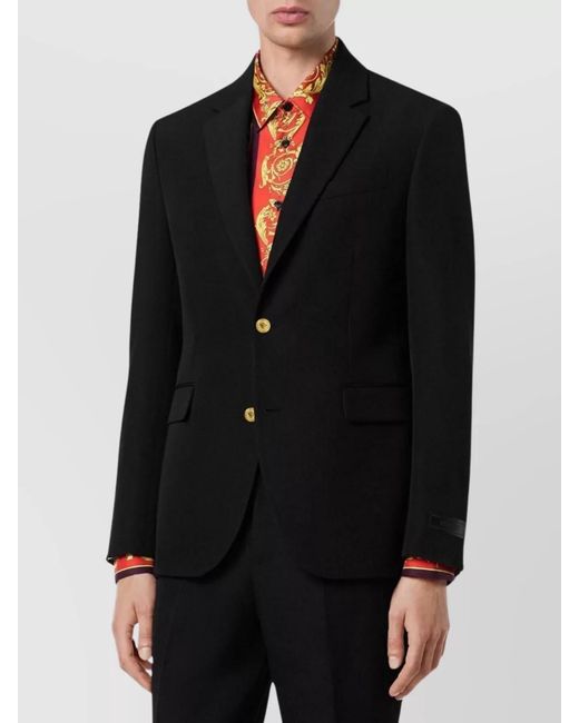 Versace Black Tailored Wool Jacket for men