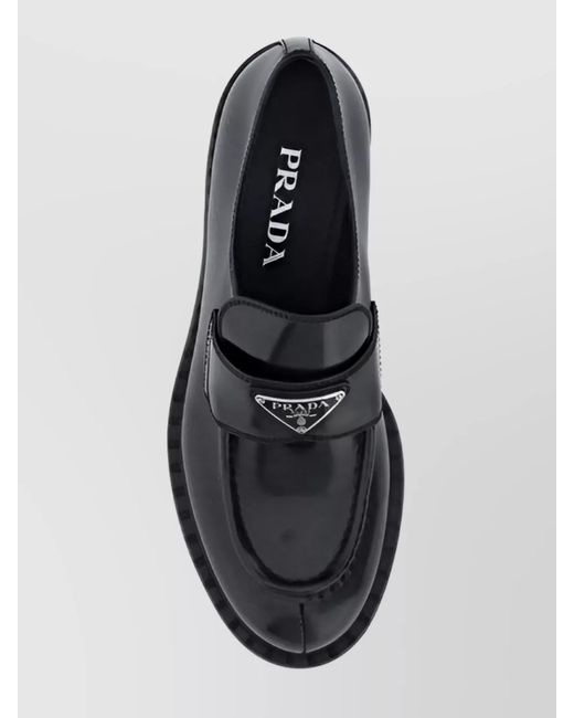Prada Blue Leather Loafers