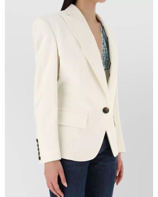 Alexandre Vauthier Natural Single-Breasted Blazer