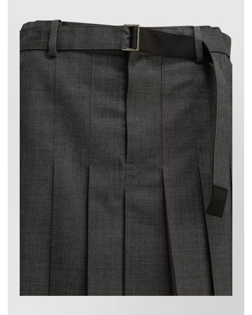 Sacai Black Pleated Skirt