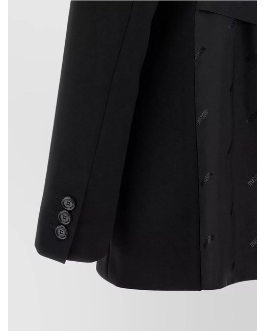Moschino Black Single-Breasted Blazer
