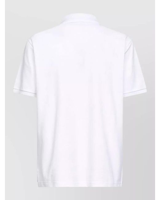 Gucci White Cotton Short-Sleeve Polo Shirt for men