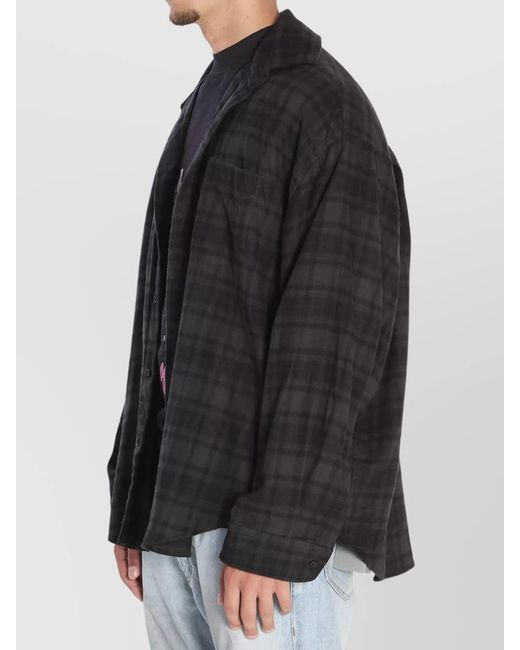 Balenciaga Black Cotton Poplin Oversized Layered-Effect Shirt for men