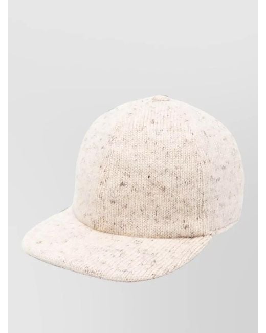 Fabiana Filippi Natural Wool Blend Flecked-Knit Baseball Cap