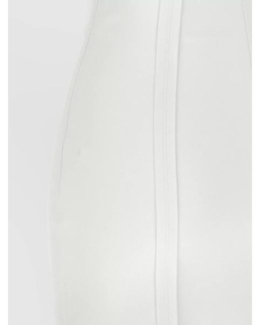 Elisabetta Franchi White Sleeveless Midi Dress