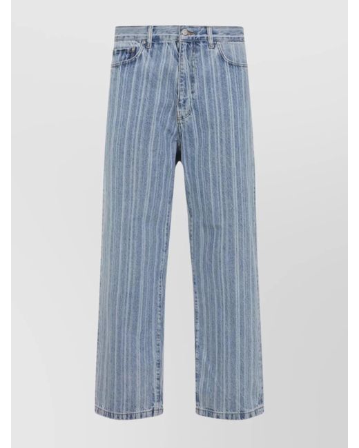 Carhartt Blue Rylan Loose Tapered Cotton Jeans for men