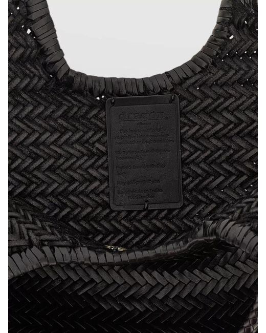 Dragon Diffusion Black Nantucket Big Leather Beach Bag