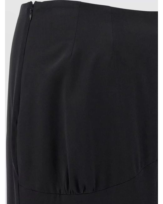 ARMARIUM Black Rima High Waist Skirt Asymmetric Hem