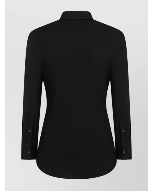 DSquared² Black Silk Crystal-Embellished Star-Appliqué Shirt