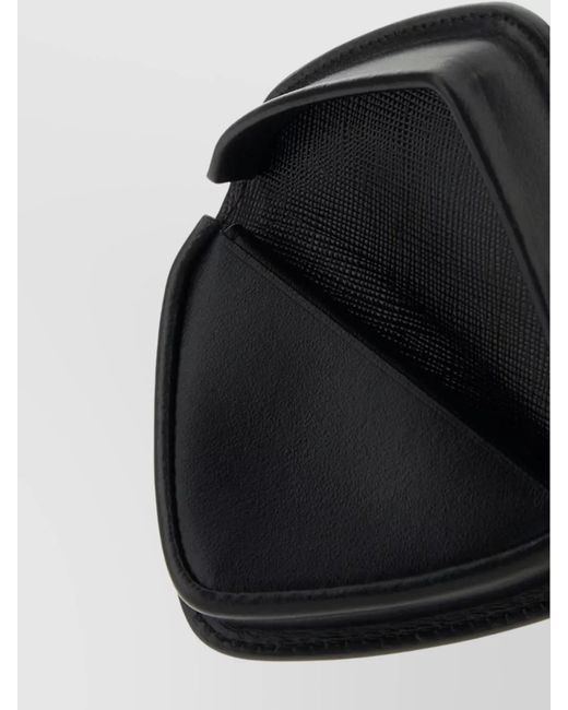 Prada Black Leather Coin Purse for men