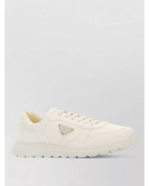 Prada Natural Leather Low-Top Sneakers for men