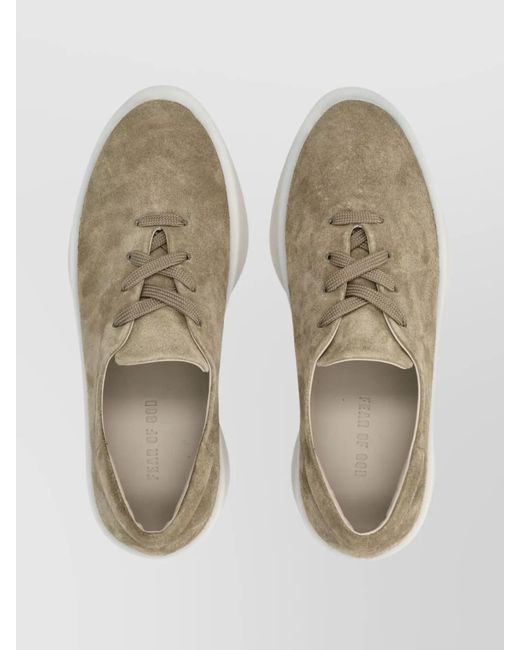 Fear Of God Gray Suede Low-Top Sneakers for men