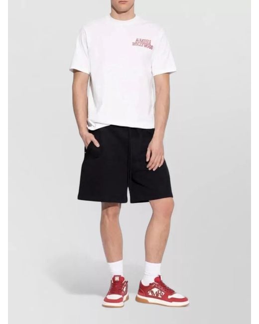 Amiri Red Low Top Calfskin Sneakers Contrast Sole for men