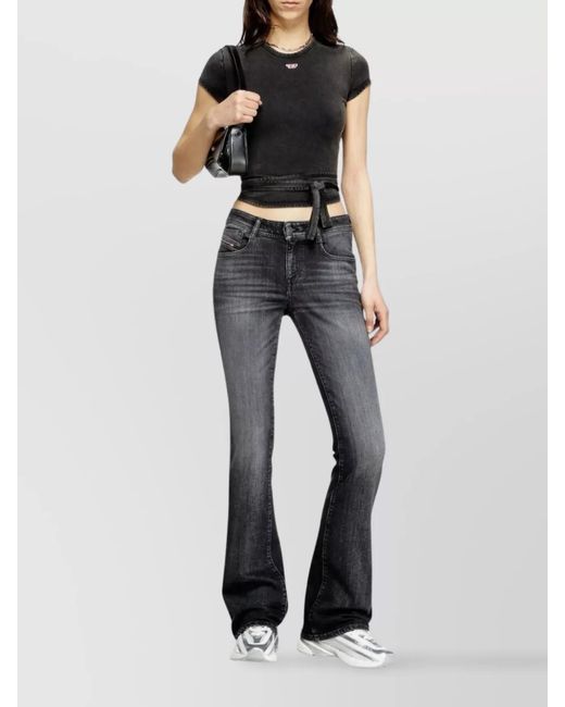 DIESEL Gray Denim Bootcut Flared Trousers