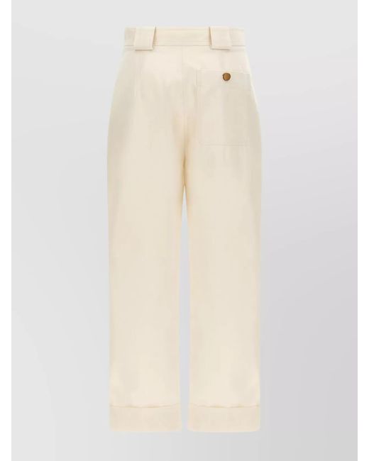 Max Mara White Wide-Leg Trousers