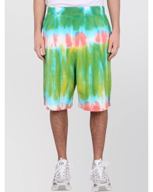 DSquared² Green Cotton Regular-Fit Bermuda Shorts for men