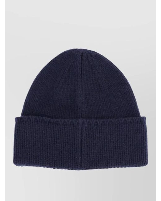 Polo Ralph Lauren Blue Knit Hat Folded Cuff Casual Style