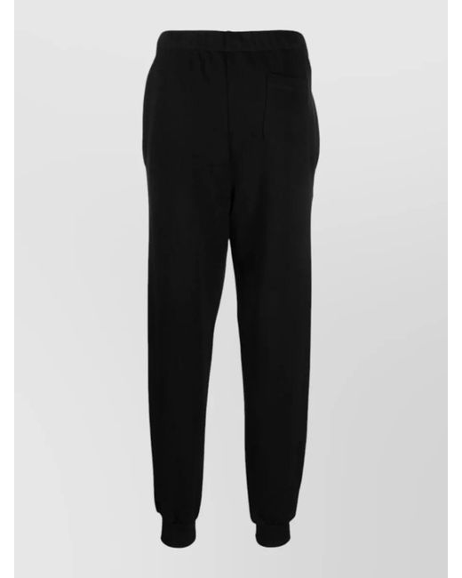 Peuterey Black Cotton Pants Elasticated Ankles Rear Pocket for men