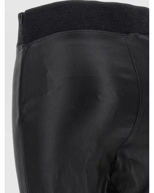 Brunello Cucinelli Gray High Rise Stretch Nappa Leather Leggings