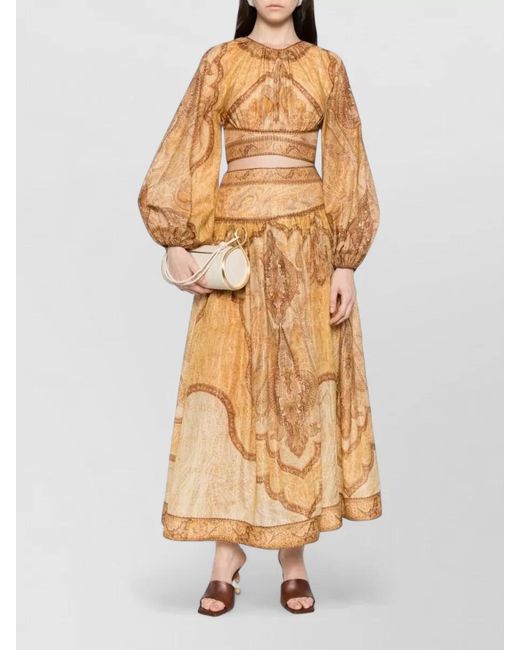 Zimmermann Natural Silk Maxi Skirt