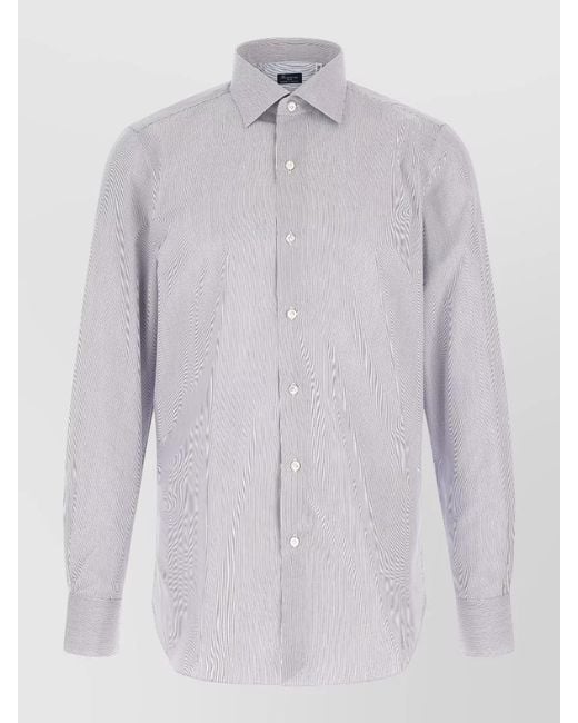 Finamore 1925 Multicolor Napoli Shirt Button Down Collar Stripes for men