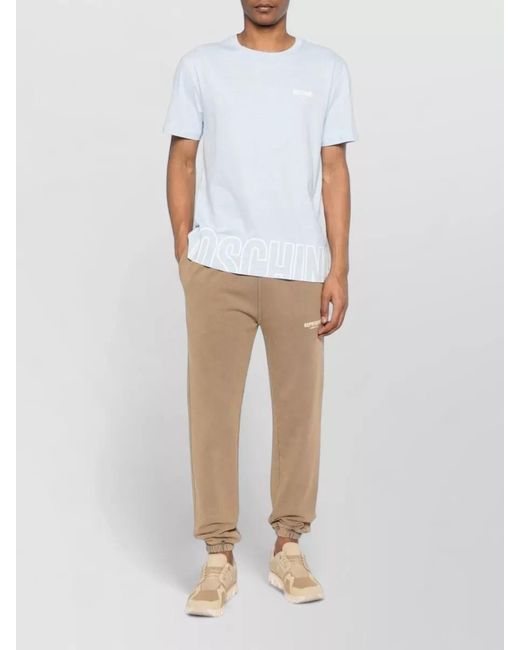 Moschino White Logo Print Short-Sleeve T-Shirt for men